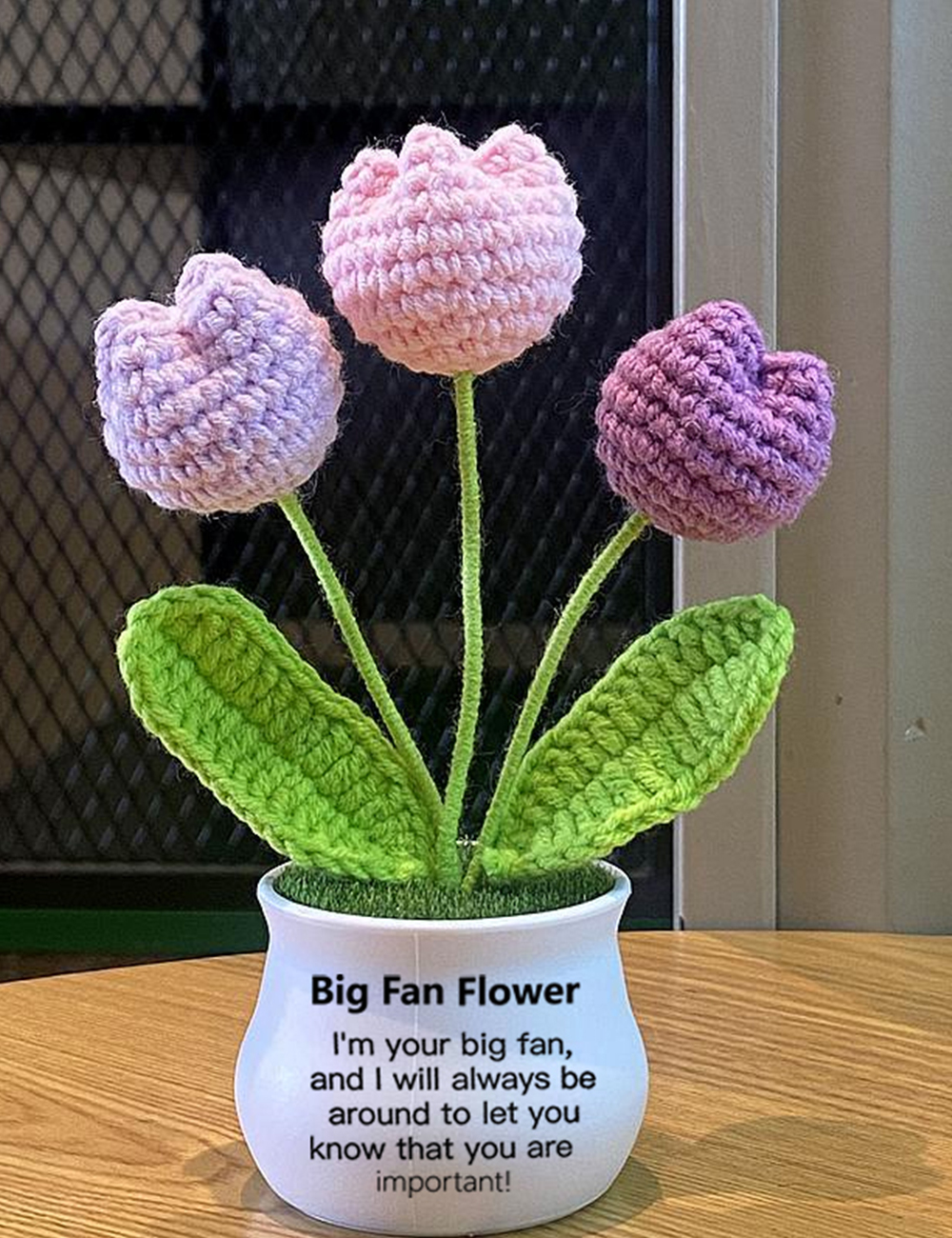 Hand Made To Your Mom Sister Aunt Friend Family Mother's Day Birthday Spiritual Support Crochet Flowers