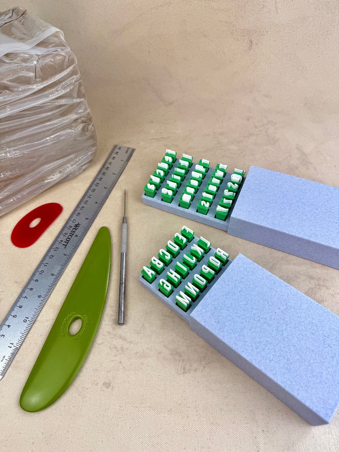 🔥LAST DAY 49% OFF-Uppercase and Lowercase Alphabet & Number Clay Stamp Sets