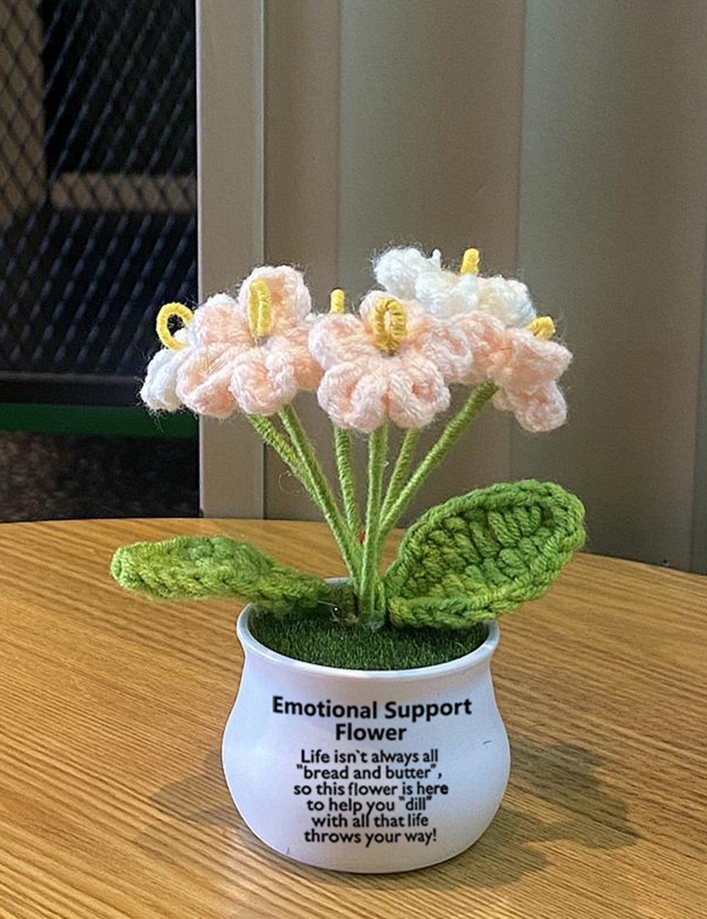 Hand Made To Your Mom Sister Aunt Friend Family Mother's Day Birthday Spiritual Support Crochet Flowers