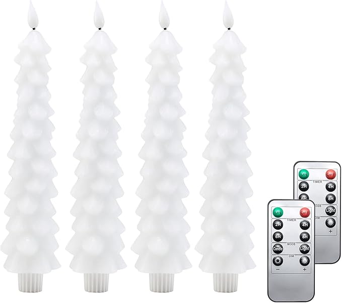 🔥Last Day 49% OFF🚢-Remote-Controlled Flameless Taper Candles for Christmas Trees