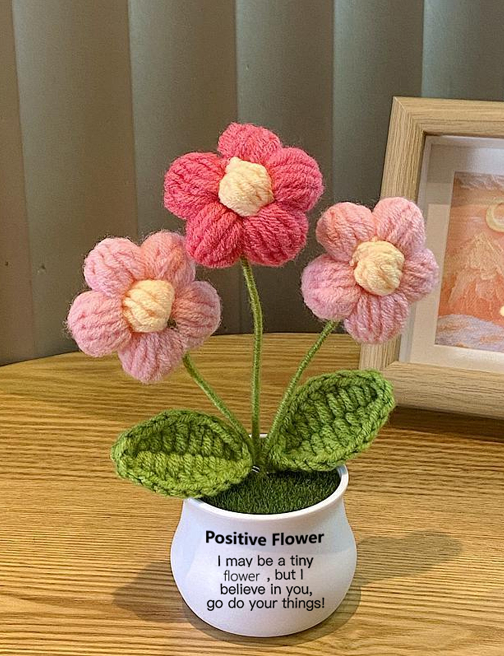 Hand Made To Your Mom Sister Aunt Friend Family Mother's Day Birthday Spiritual Support Crochet Flowers