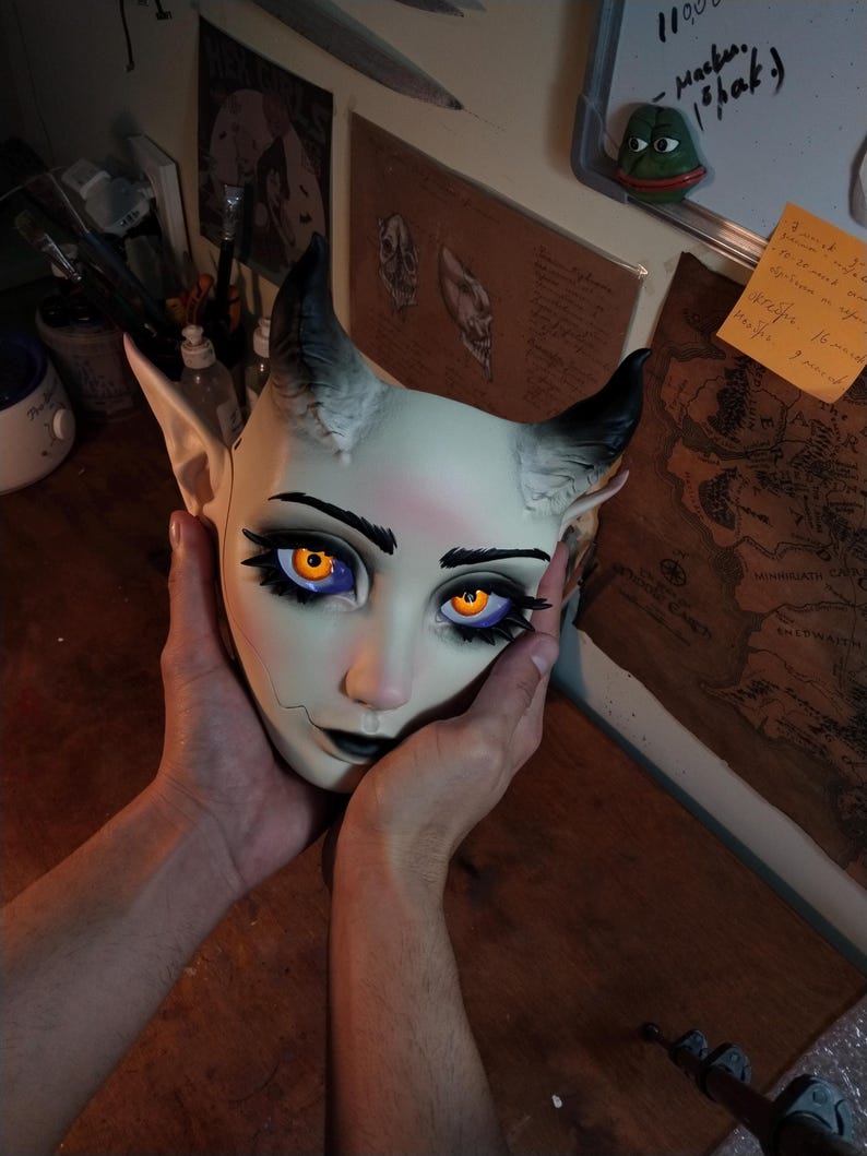 🔥Last Day 50% OFF - Halloween Gothic Demon Mask🎭