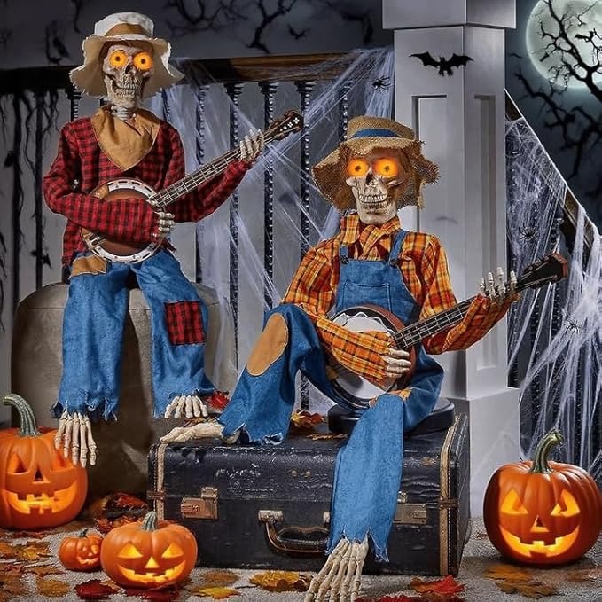 🔥Halloween Pre Sale 49% OFF - 💀Funny Animated Dueling Banjo Skeletons