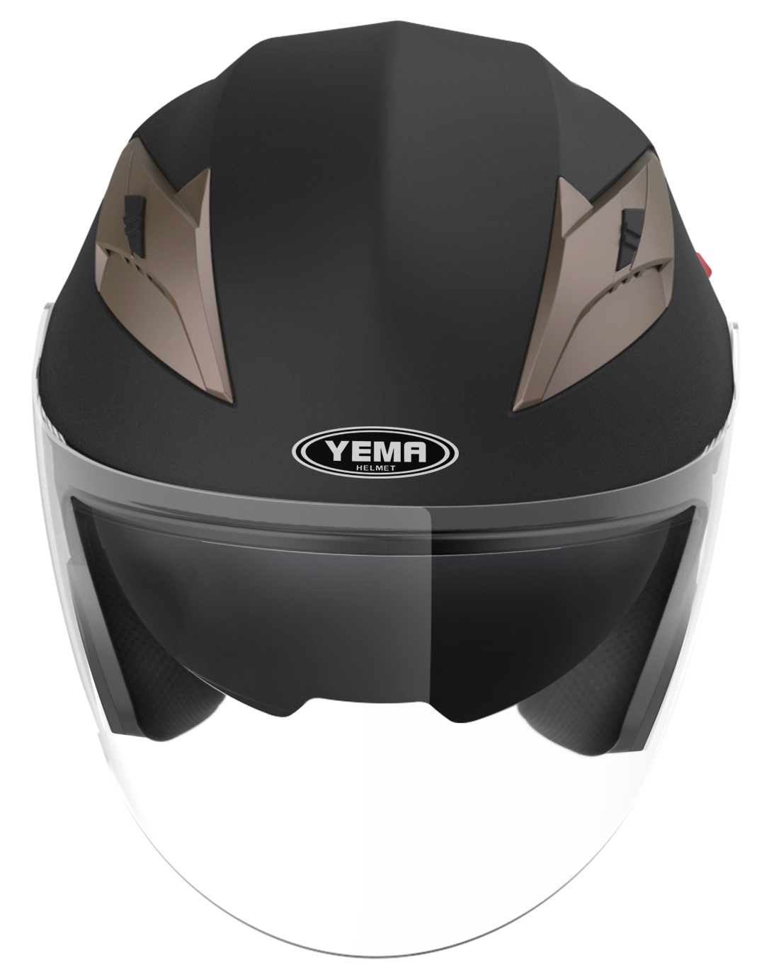 YEMA Open Face Motorcycle Helmets DOT Approved 3/4 Moped Helmet YM-627