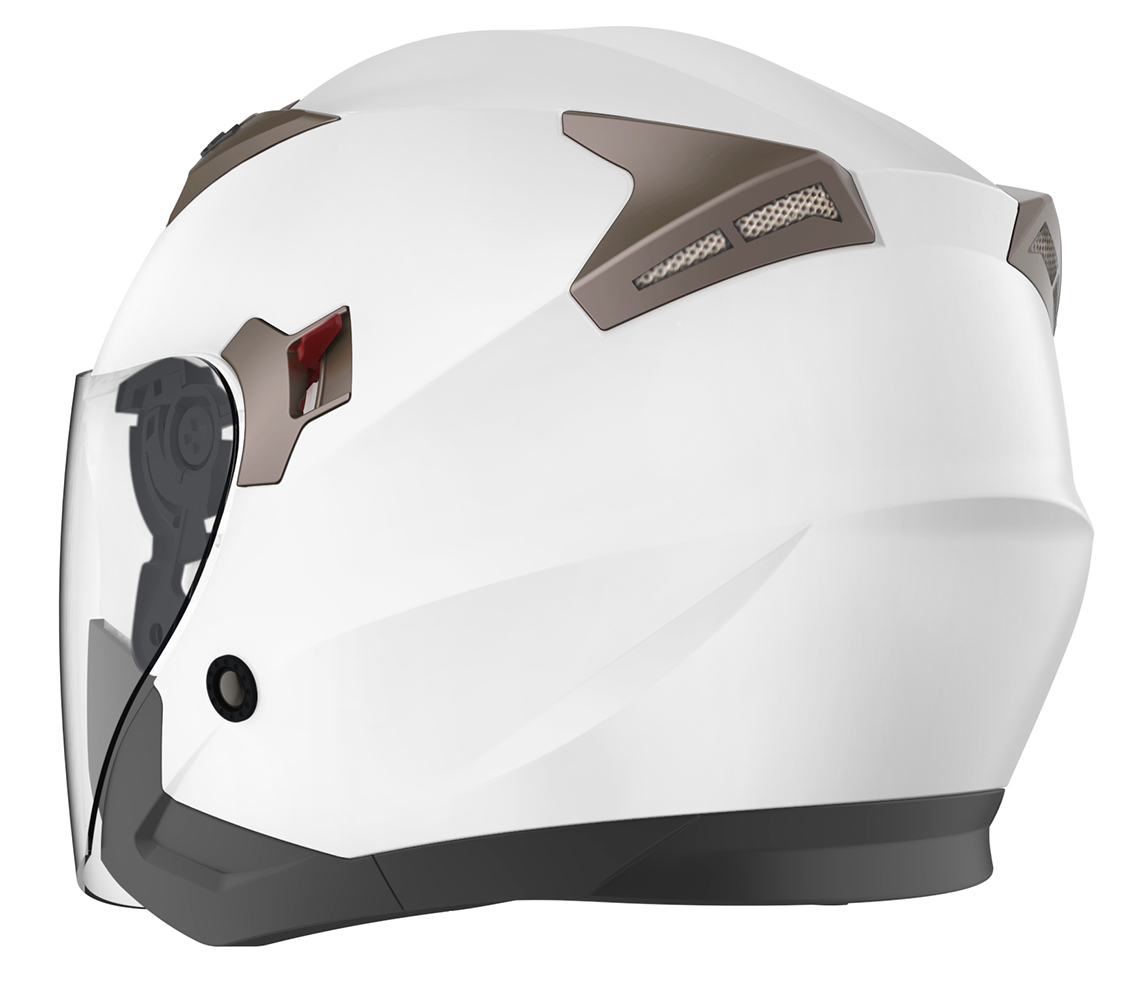 YEMA Open Face Motorcycle Helmets DOT Approved 3/4 Moped Helmet YM-627