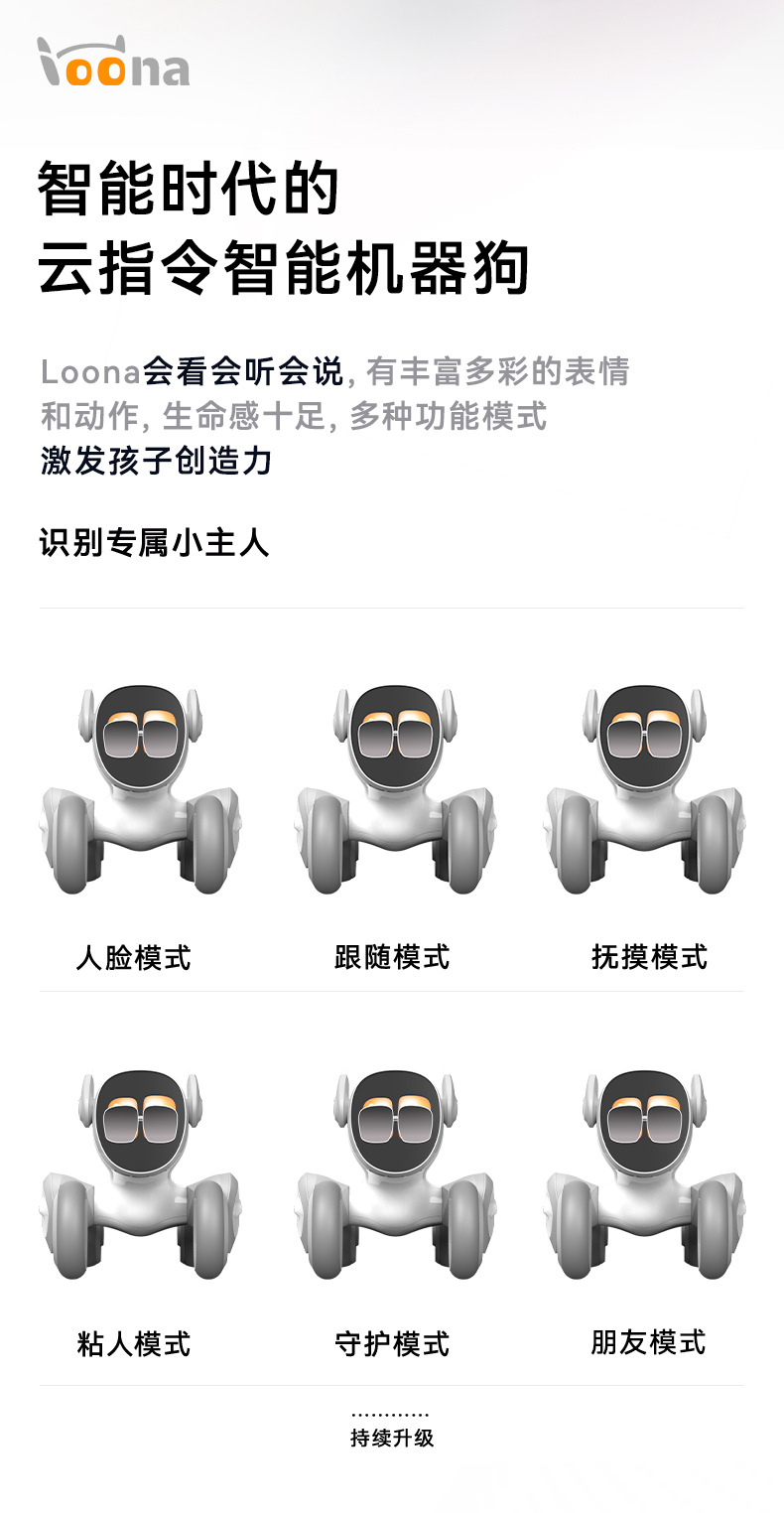 Smart advanced pet AI voice touch interactive companion electronic remote monitoring children's robotic dog educational toy