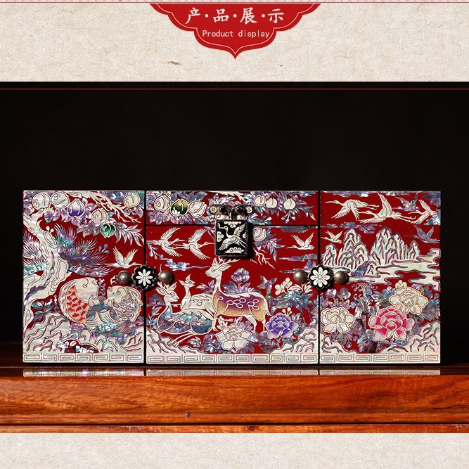 Jewelry box shell Mother of pearl lacquerware