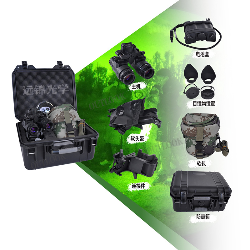 Low light night vision device, infrared night vision device, binocular binoculars, low light night vision device, helmet style, reference knowledge, personalized instructions, deep thinking, 24/5000 AI translation, translation, AI big model translation Lo