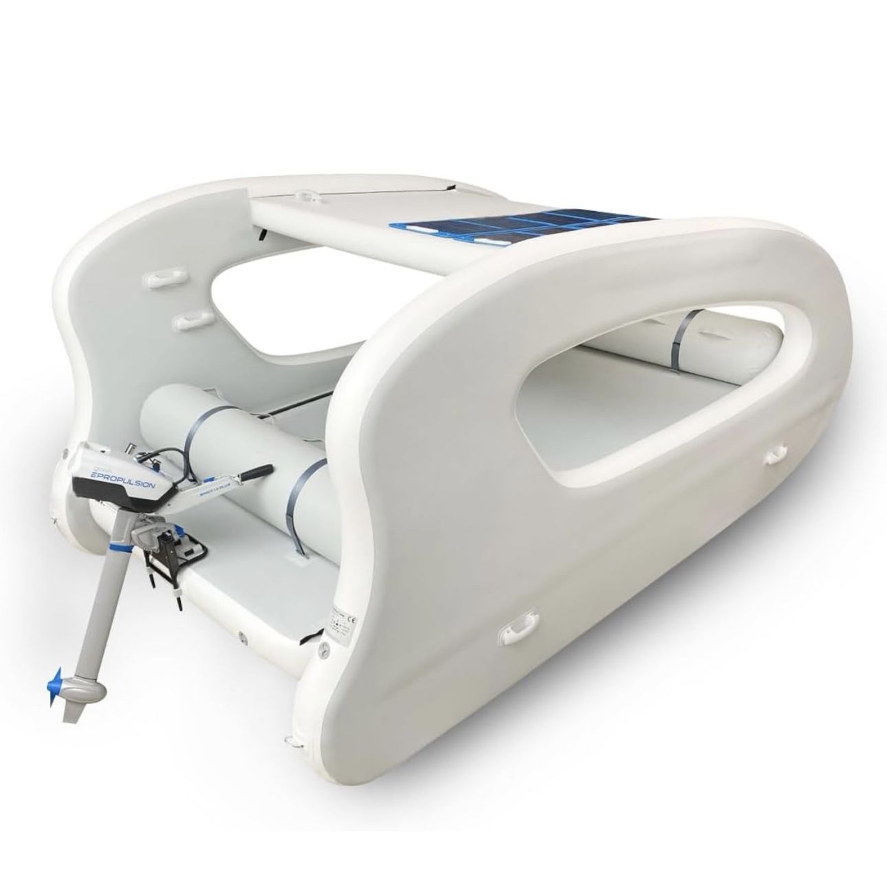 Inflatable yacht on water