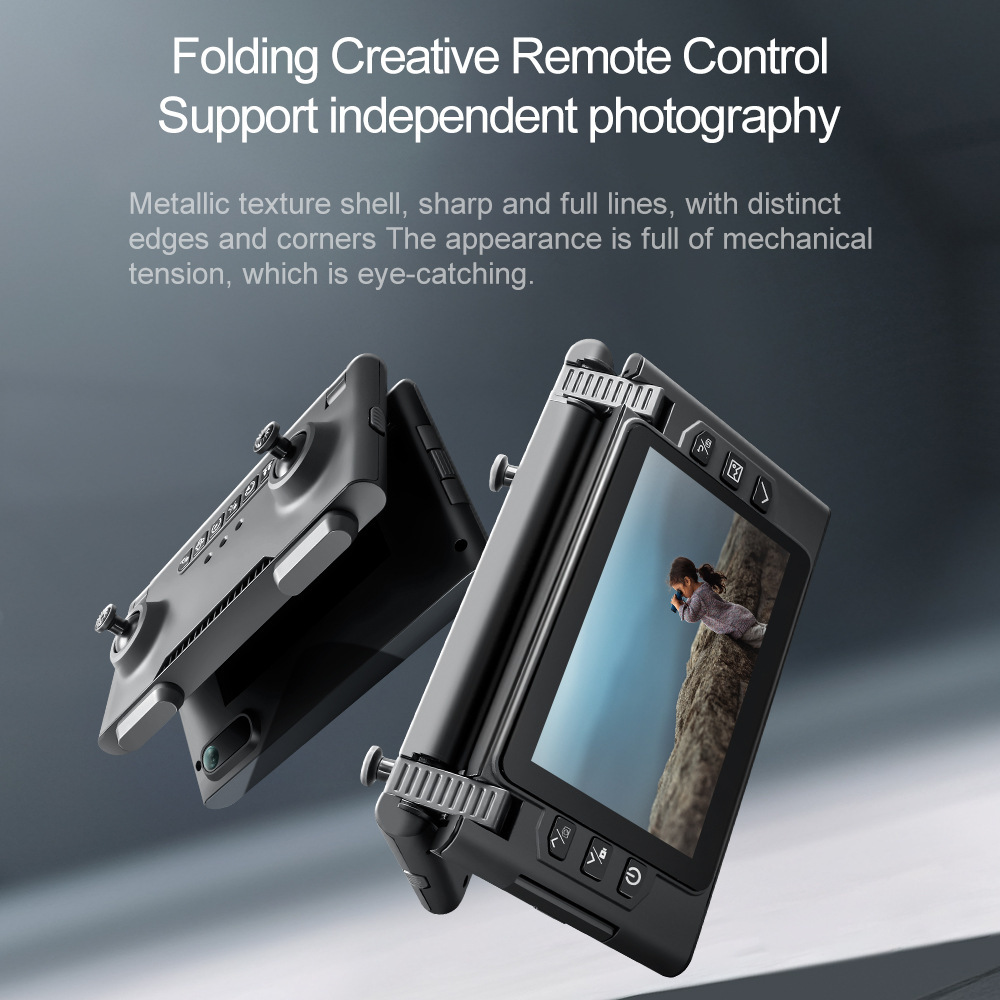 Folding remote control with screen, obstacle avoidance, high-definition aerial photography, remote monitoring, and drone