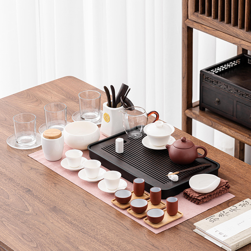  Complete portable tea art set Chinese tea, tea culture, tea table