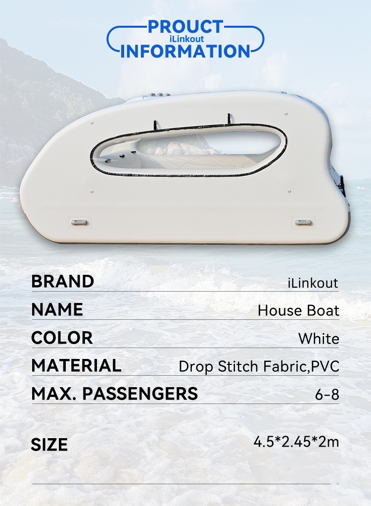 Inflatable yacht on water