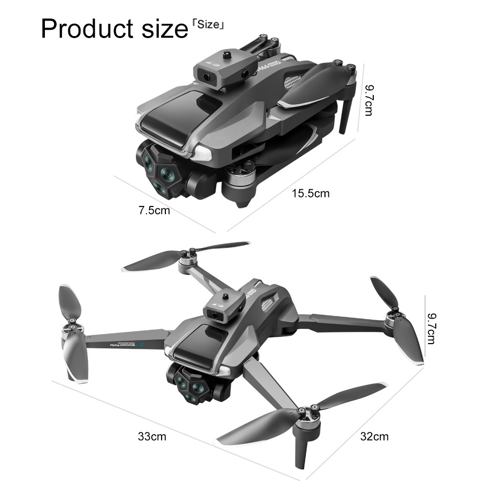 Folding remote control with screen, obstacle avoidance, high-definition aerial photography, remote monitoring, and drone