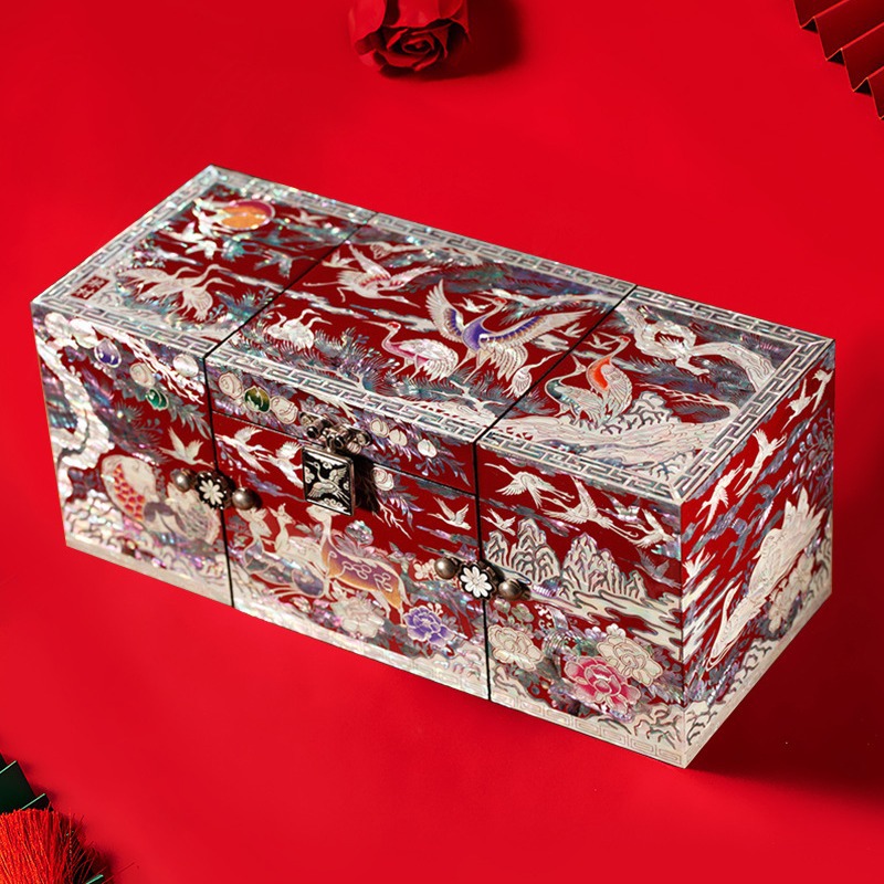 Jewelry box shell Mother of pearl lacquerware