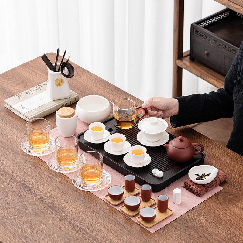  Complete portable tea art set Chinese tea, tea culture, tea table