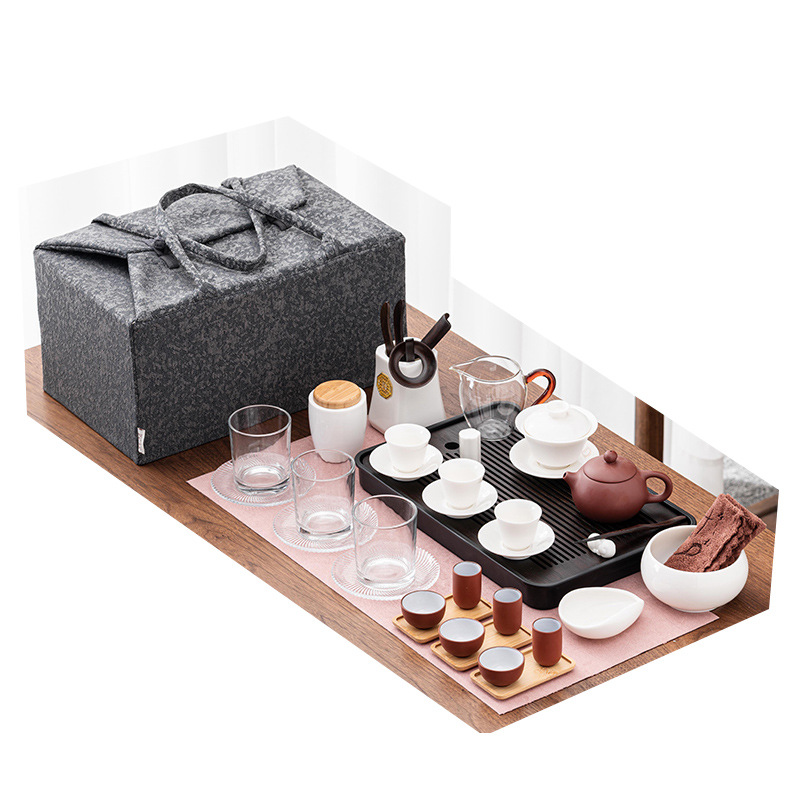  Complete portable tea art set Chinese tea, tea culture, tea table