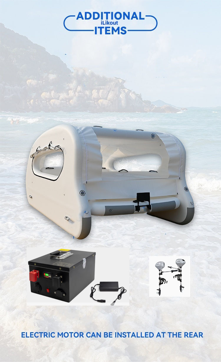 Inflatable yacht on water