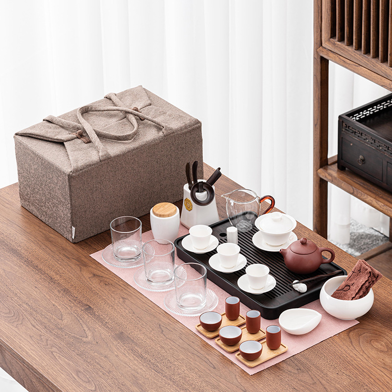  Complete portable tea art set Chinese tea, tea culture, tea table