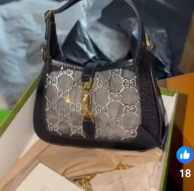 Gucci mesh crystal bag high quality 