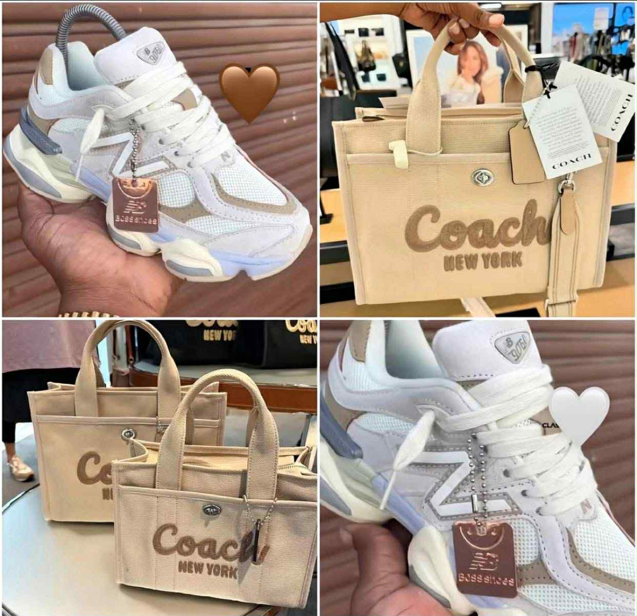 Classic Style High-Value Sneakers and High-End Large-Capacity Bag Set