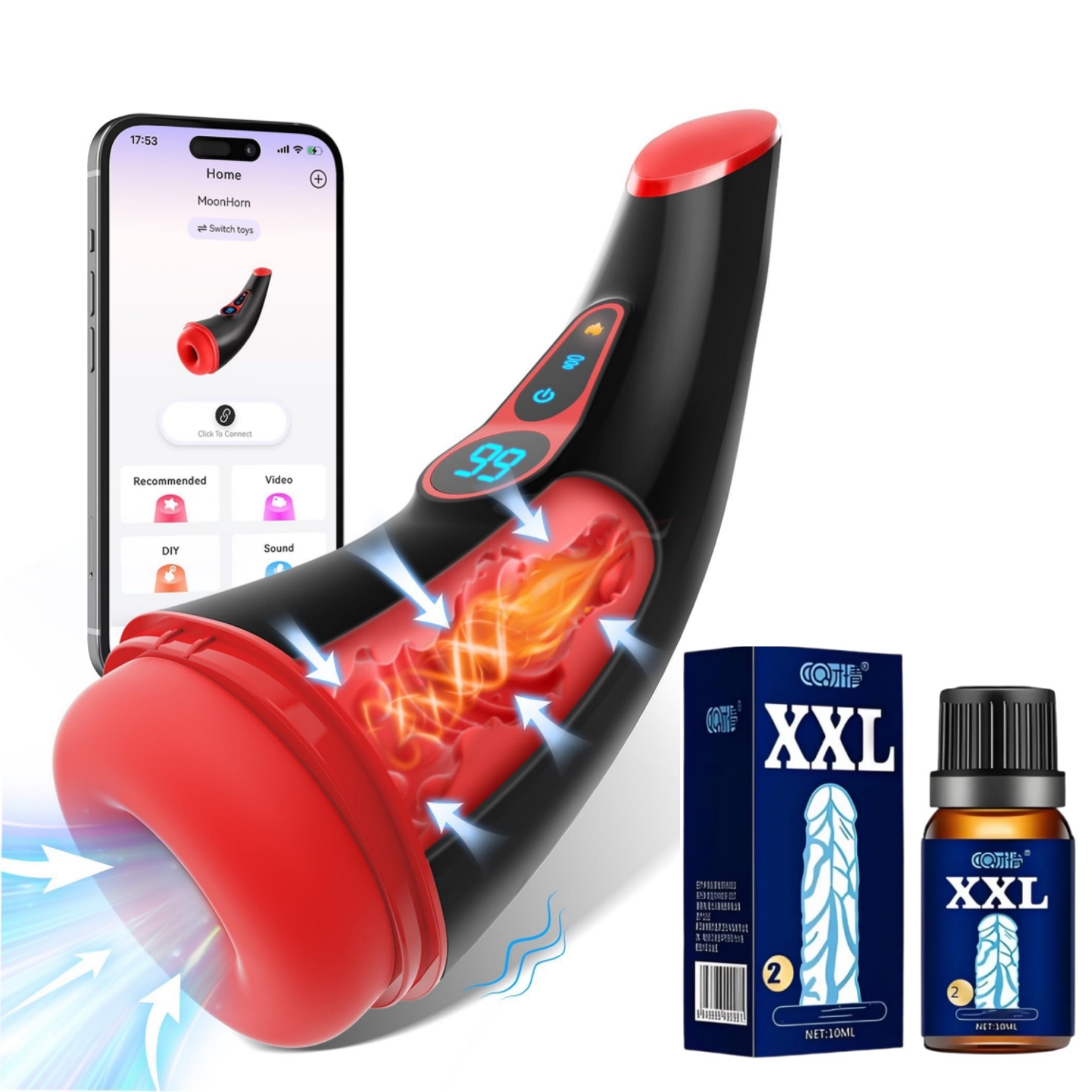 2026's Top-Rated Male Toy 💥 Heatra™: Smart Heating • APP Control • 18 Modes Experience