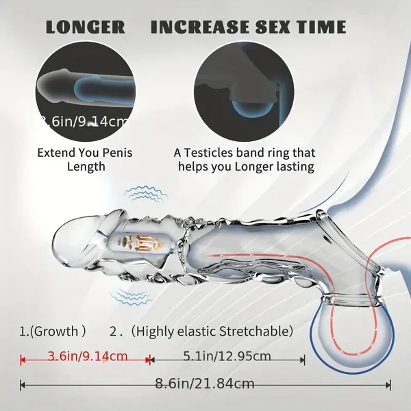 💖Reusable penis extension vibrator😍God of war seven times a night