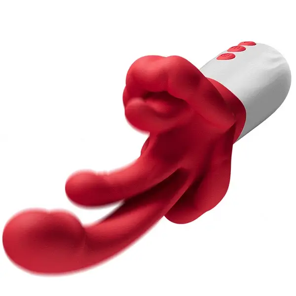 🔥👅Triple-Climax Magic Wand —  Lips of Desire™ Rose Tongue Vibrator