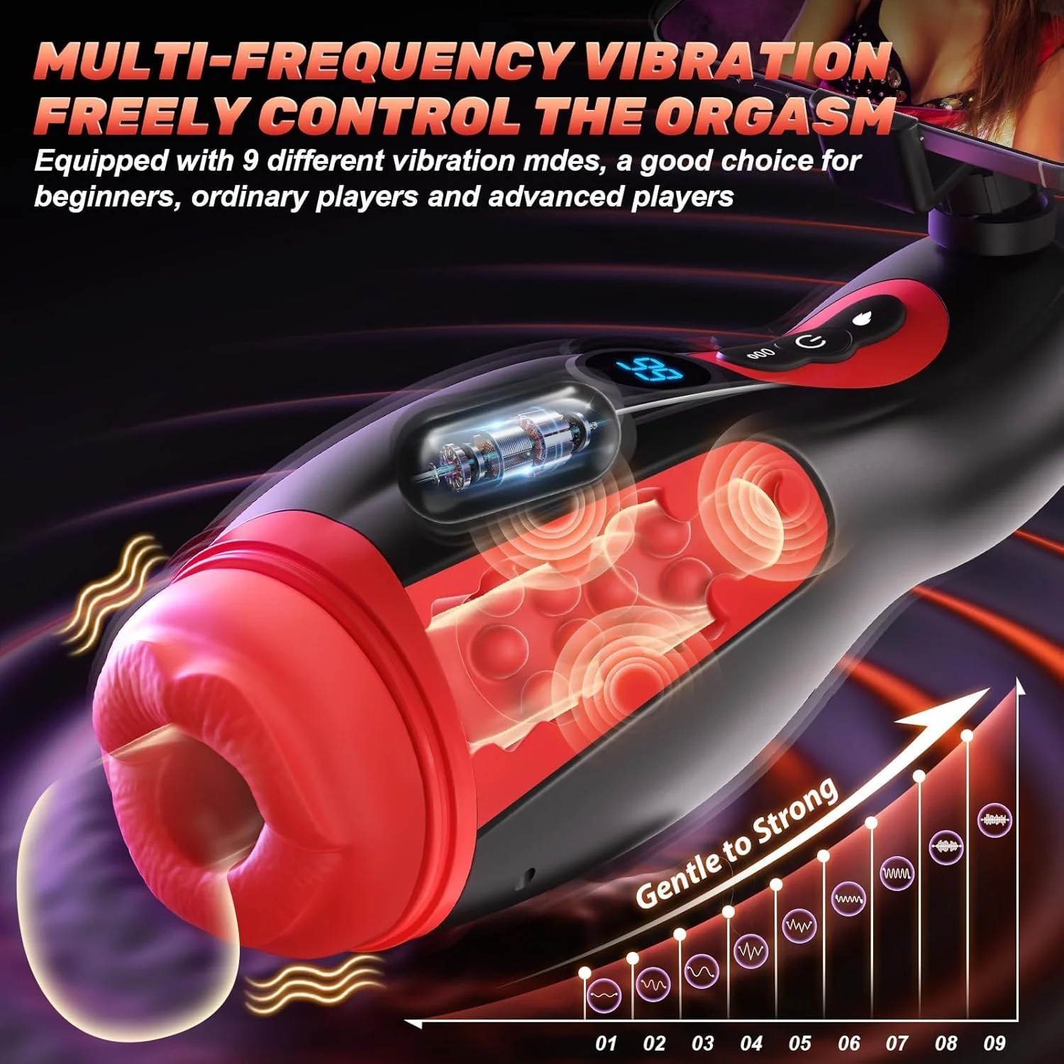 🔥 2026’s Hottest Men’s Massager🔥Watch while you play, with 9 intense suction & vibration settings.