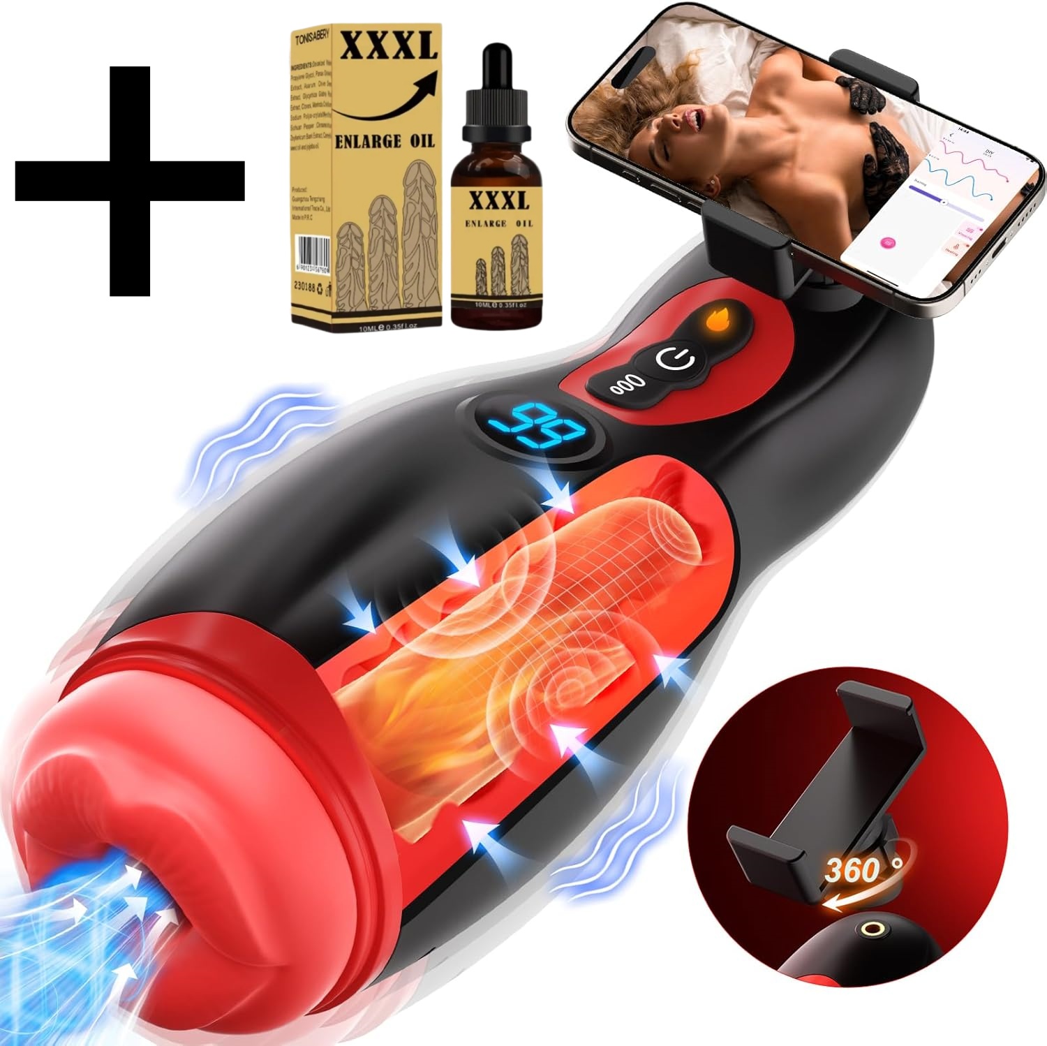 🔥 2026’s Hottest Men’s Massager🔥Watch while you play, with 9 intense suction & vibration settings.