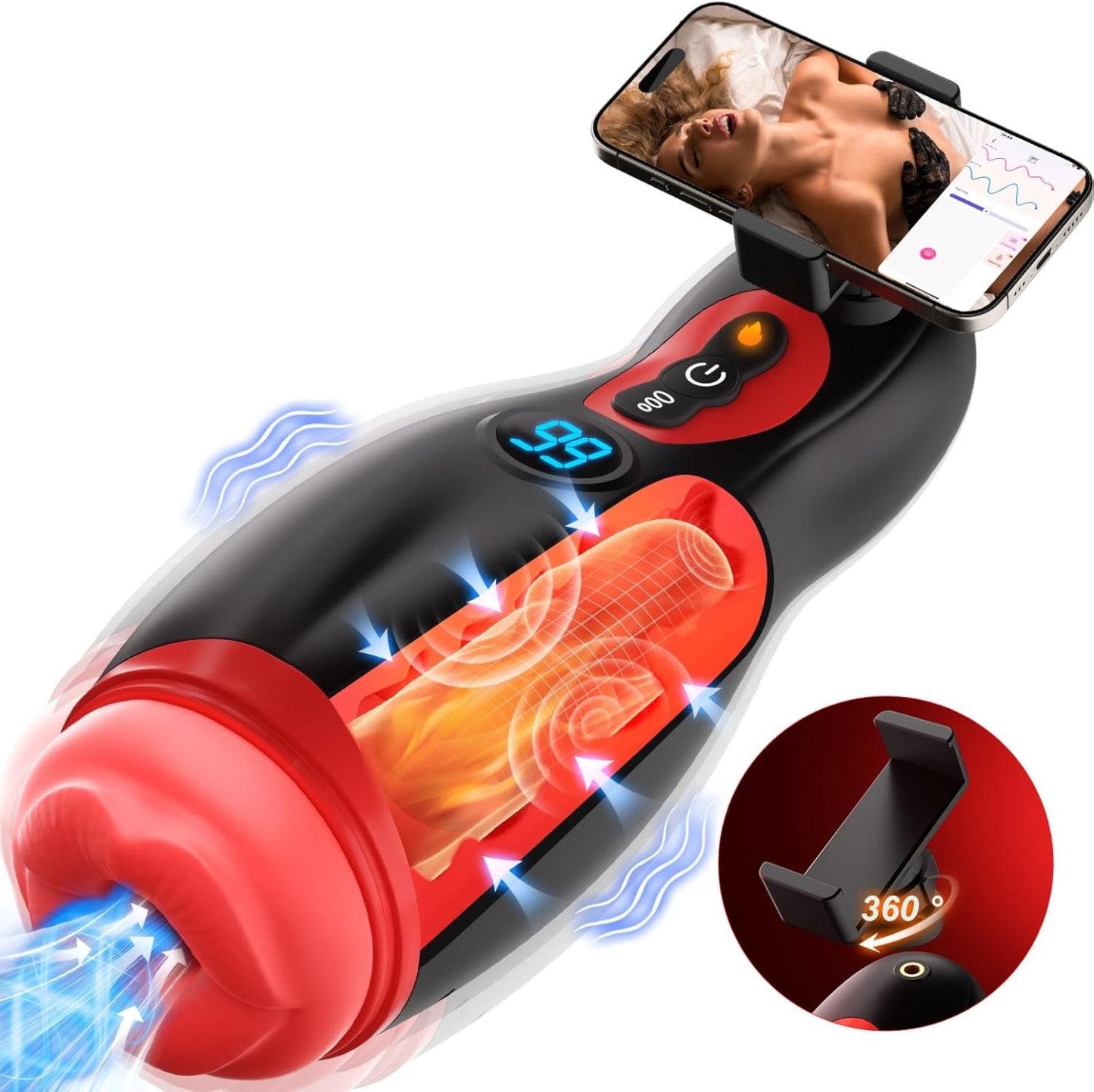 🔥 2026’s Hottest Men’s Massager🔥Watch while you play, with 9 intense suction & vibration settings.