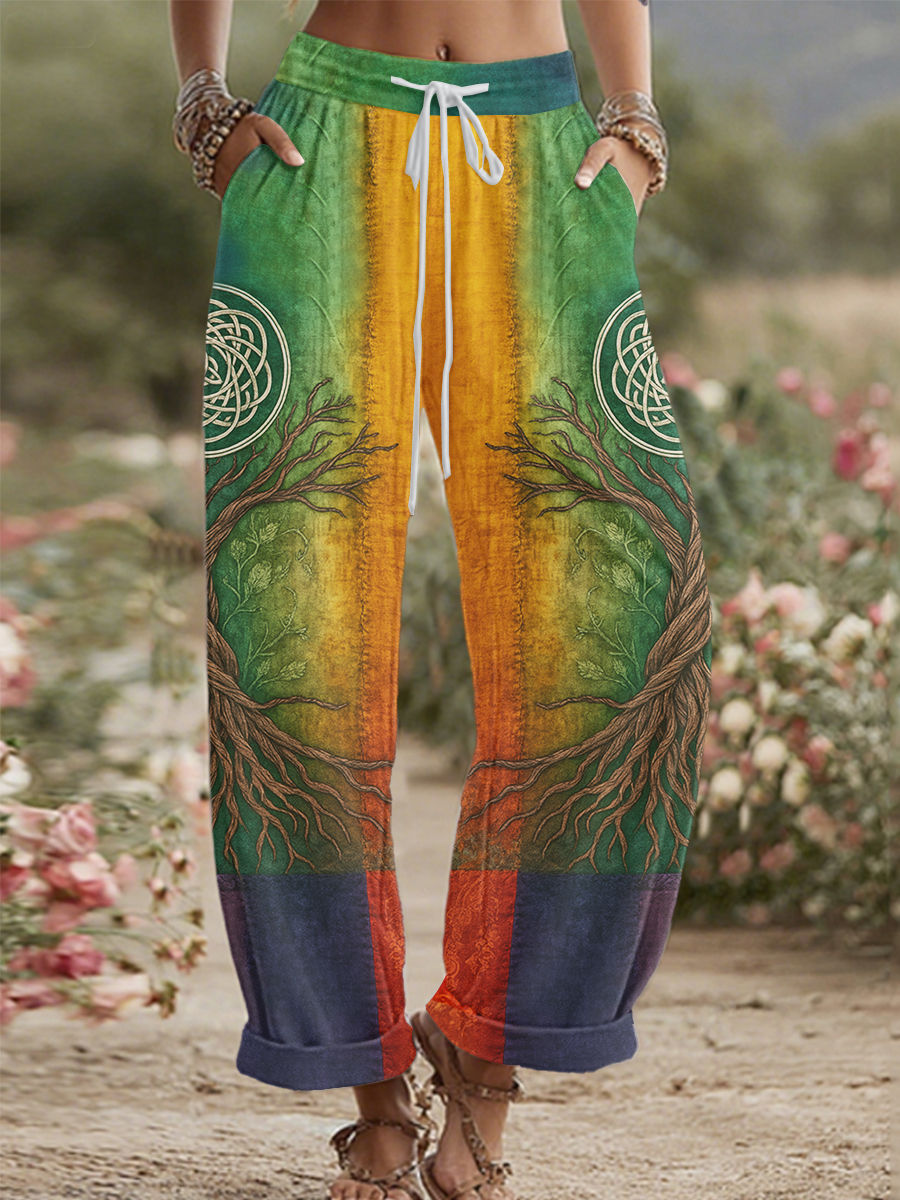 Bedruckte bequeme hoch dehnbare Hosen