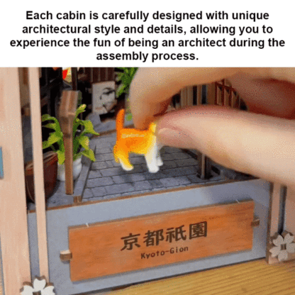 DIY cabin three-dimensional book stand hand-assembled house model creative toy luminous birthday gif