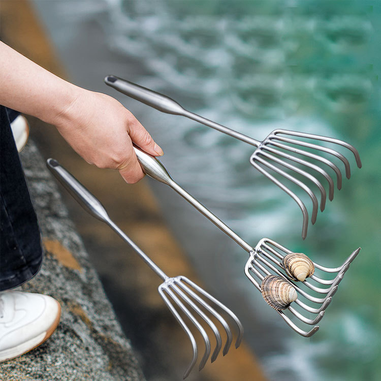 Stainless steel rake sea tools seaside artifact