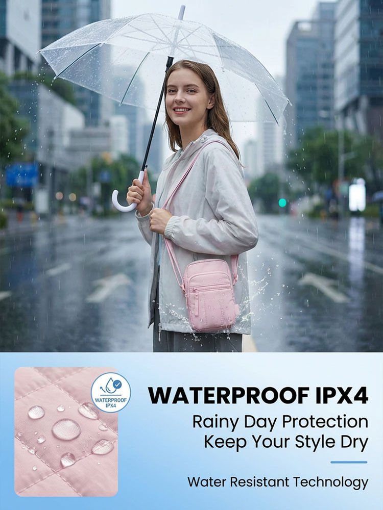 Multi-layer waterproof and anti-theft crossbody phone bag