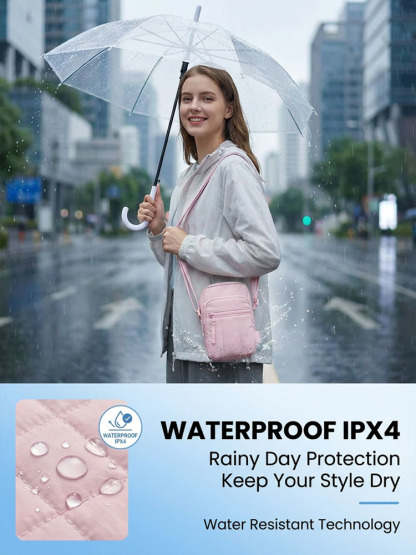 Multi-layer waterproof and anti-theft crossbody phone bag