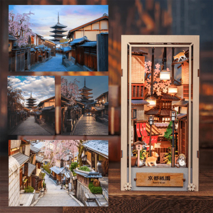 DIY cabin three-dimensional book stand hand-assembled house model creative toy luminous birthday gif