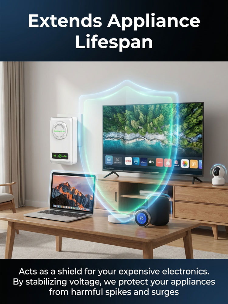 [More Energy Efficient and Safer] Newly Upgraded Smart Power Saver