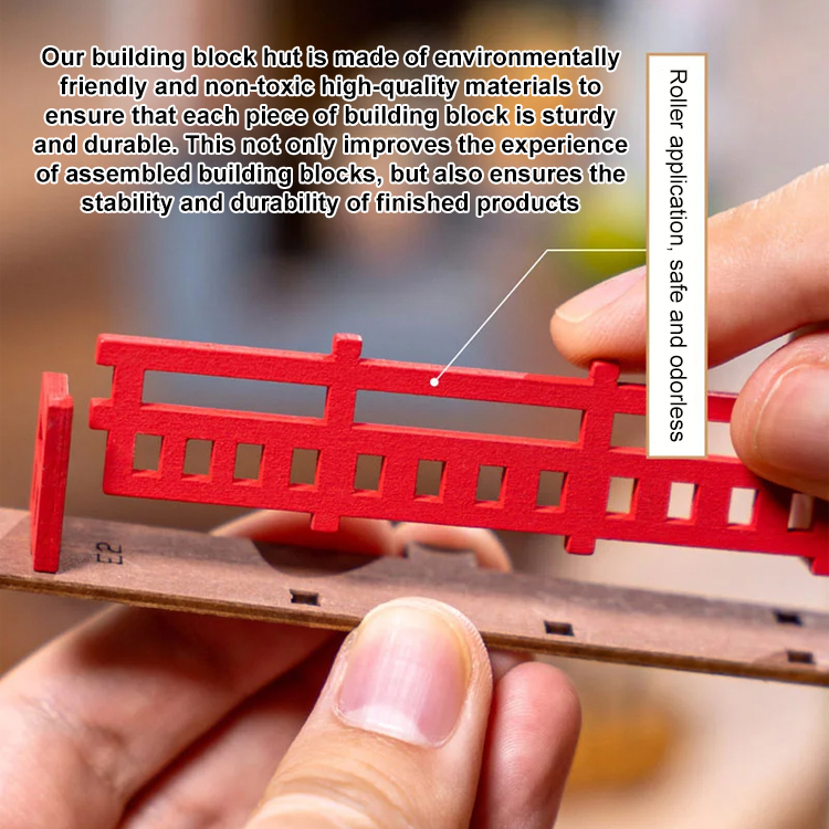 DIY cabin three-dimensional book stand hand-assembled house model creative toy luminous birthday gif