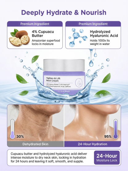 【Erase Neck Wrinkles】Neck Wrinkle Reducing and Firming Neck Cream