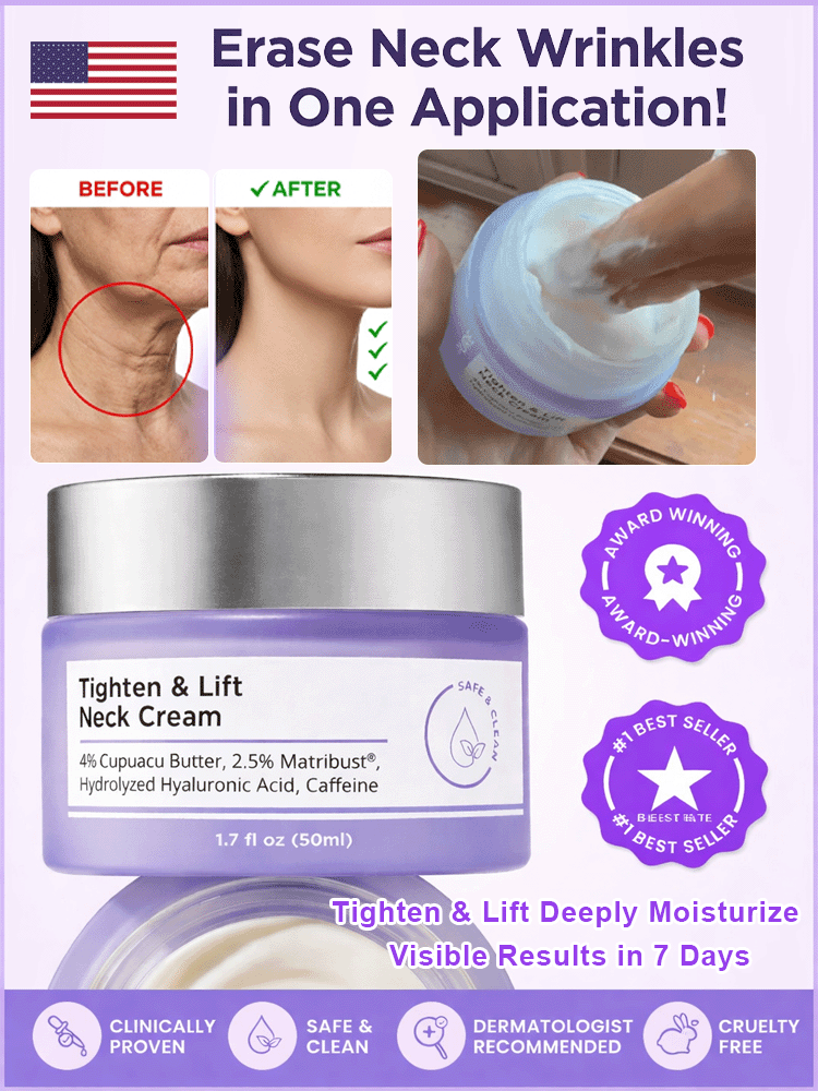 【Erase Neck Wrinkles】Neck Wrinkle Reducing and Firming Neck Cream