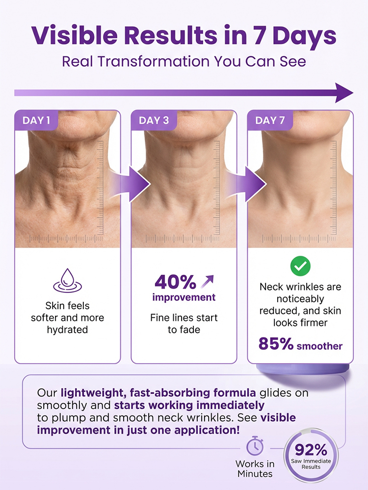 【Erase Neck Wrinkles】Neck Wrinkle Reducing and Firming Neck Cream