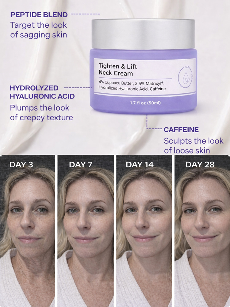 【Erase Neck Wrinkles】Neck Wrinkle Reducing and Firming Neck Cream