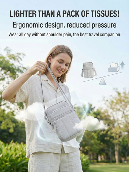 Multi-layer waterproof and anti-theft crossbody phone bag