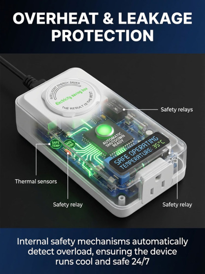 [More Energy Efficient and Safer] Newly Upgraded Smart Power Saver