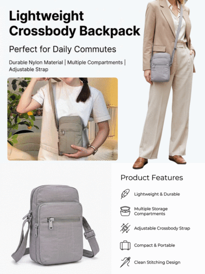 Multi-layer waterproof and anti-theft crossbody phone bag