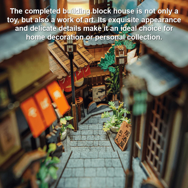 DIY cabin three-dimensional book stand hand-assembled house model creative toy luminous birthday gif