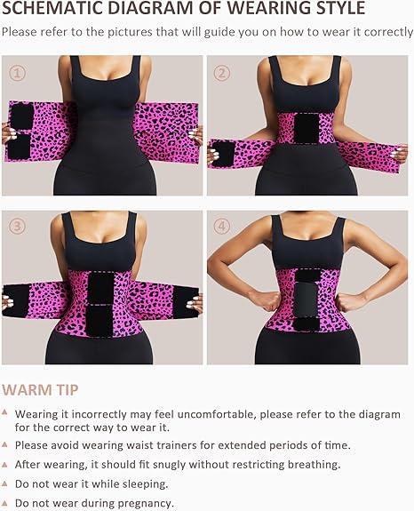 FeelinGirl Belt Waist Cincher Ab Belt Tummy Control Body Shaper with Triple Wrap WomenB Comfortable Fabrics Nylon Adjustable Multicolor Lady Festival Womenswear Lady  Comfort Fabrics Womenswear