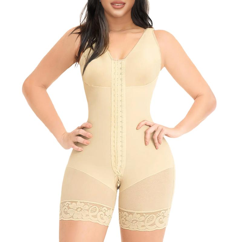 WEAROVA Fajas Colombianas Shapewear for Women Tummy Control Full Shapewear Butt Lifter with Zipper Crotch