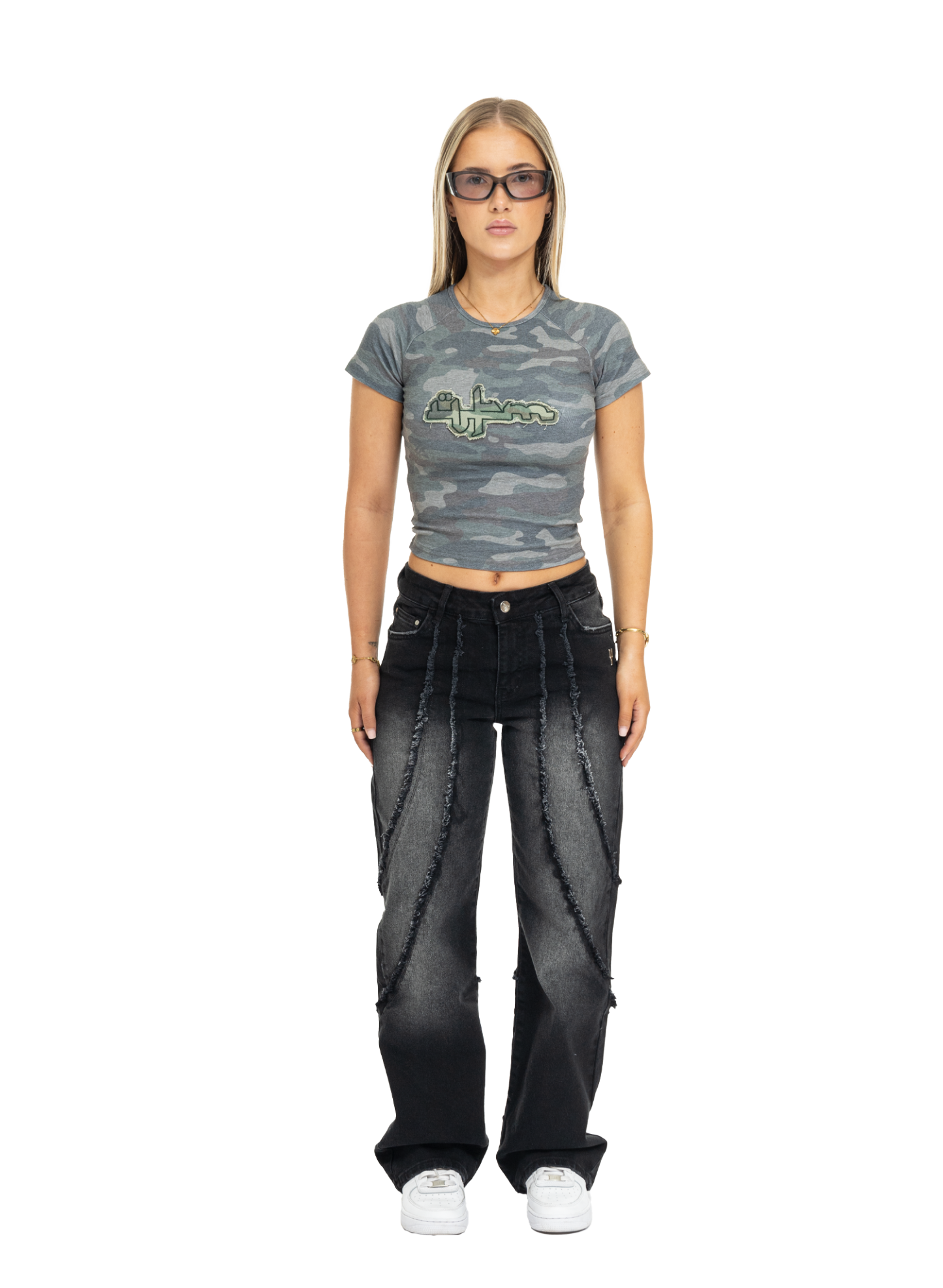 Women’s Black Scars Denim Jeans