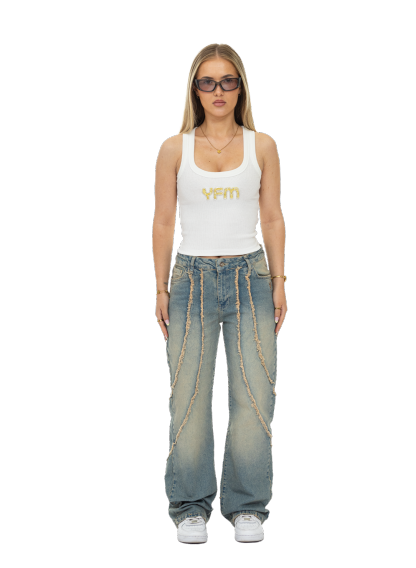 Women’s Black Scars Denim Jeans